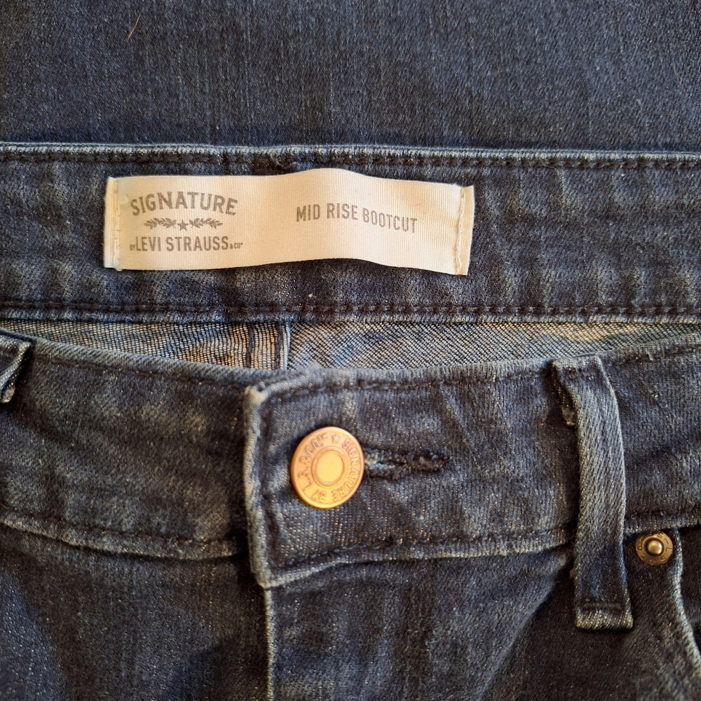 Levis Mid Rise Bootcut Dark Wash Jeans Sz 33 *Y - Picture 3 of 6